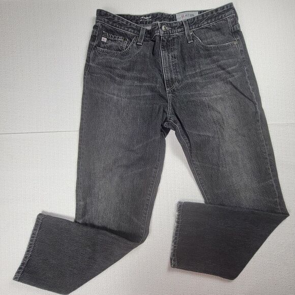 Adriano Goldschmeid High Rise Jeans Women's Size 31x27‎ Straight Leg Dark Gray - Picture 1 of 11